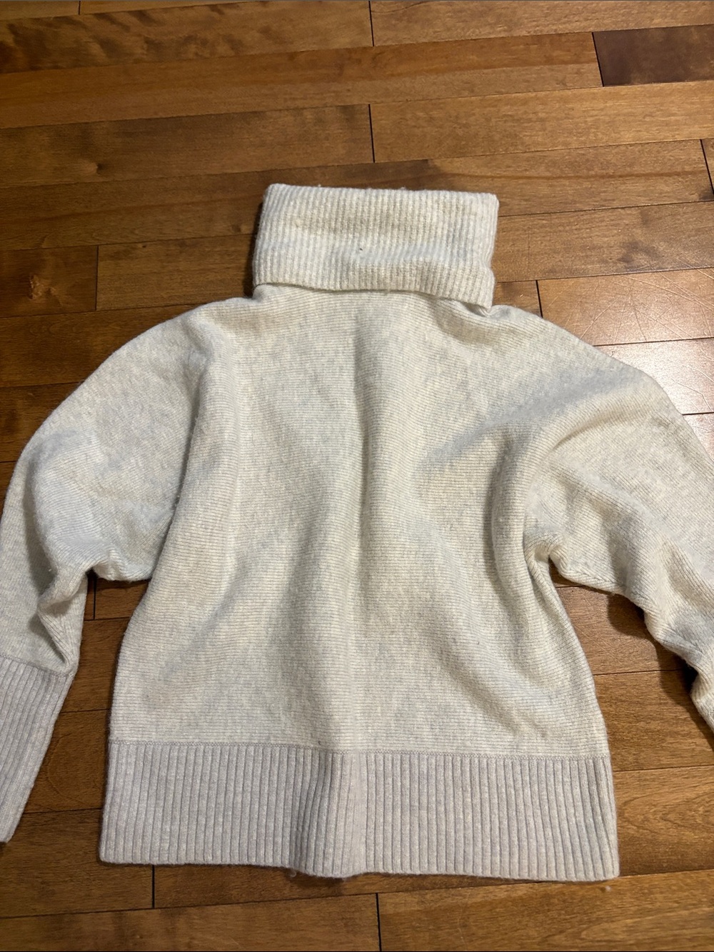 Banana Republic Wool Alpaca Blend Light Grey Turtleneck Sweater
